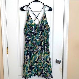 X Spaghetti Strap Mini Dress